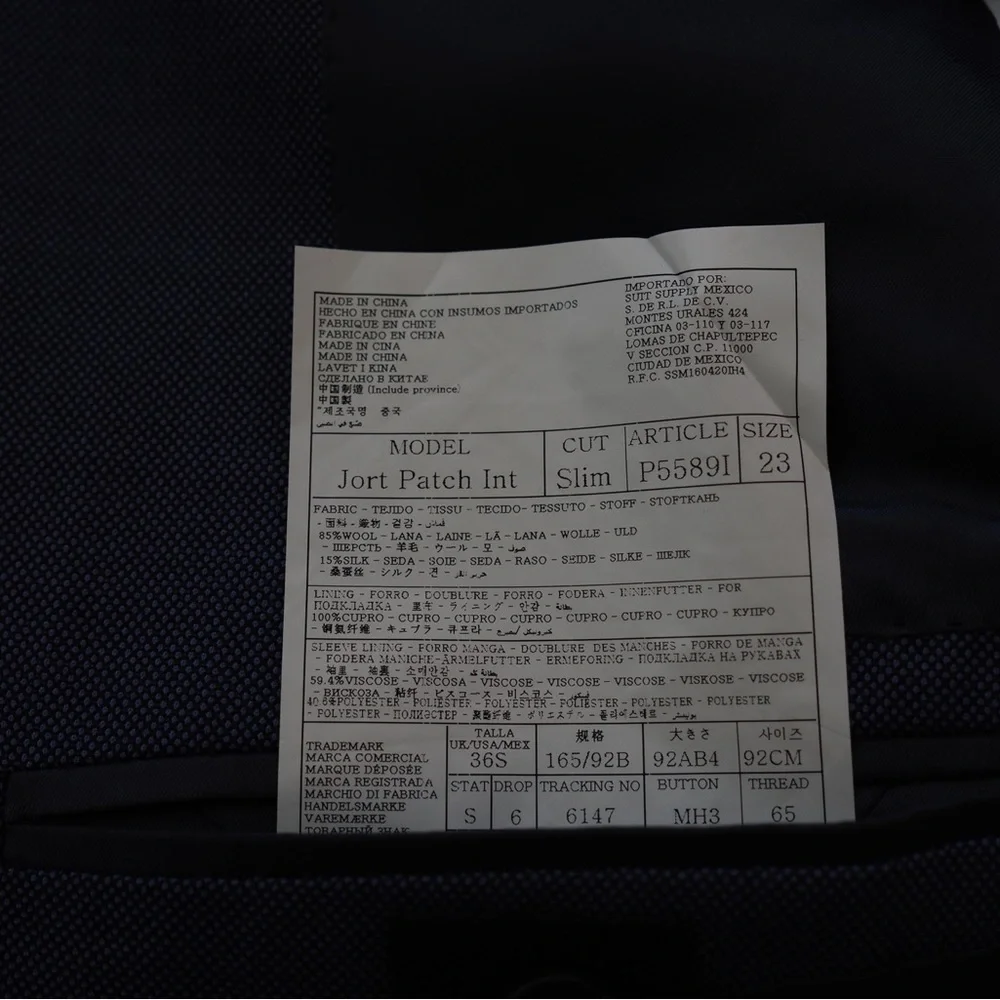 SuitSupply x Jort 3-Piece Blue Wool Suit - Picture 6 of 11